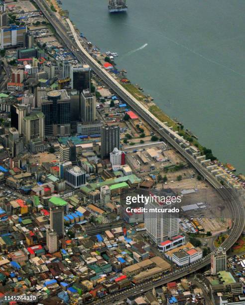 lagos central business district, waterfront-lagos island, nigeria - lagos nigeria stock-fotos und bilder