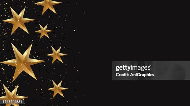 ilustrações, clipart, desenhos animados e ícones de fundo dourado do teste padrão da estrela - padrão em estrela