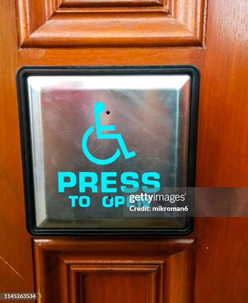 Handicap Rectangular Button 32 Handicap Door Button Stock Photos, High-Res Pictures, and Images ...
