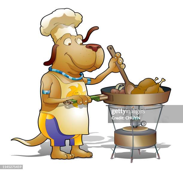 chief - dining outside stock illustrations