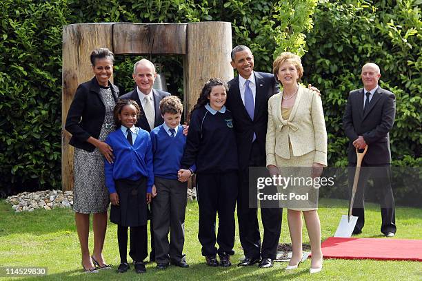 First lady Michelle Obama, Onyedika Ukachukwu, Dr Martin McAleese, Colm Dunne, Maragaret McDonagh, U.S. President Barack Obama, President of Ireland...