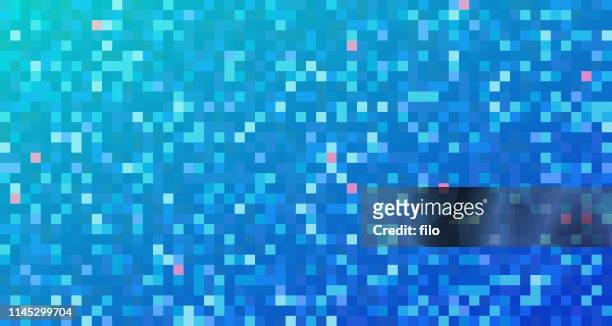 abstract pixel background - pixellated stock illustrations