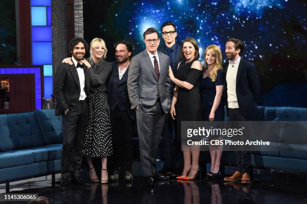 The Late Show with Stephen Colbert and guests Johnny Galecki, Jim Parsons, Kaley Cuoco, Simon Helberg, Kunal Nayyar, Mayim Bialik, Melissa Rauch...