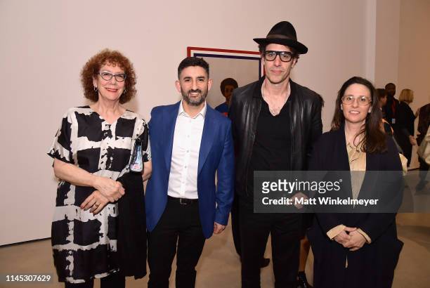 Senior Curator of International art at Tate Modern, Mark Godfrey, Sacha Baron Cohen and guest attend The Broad Museum celebration for the opening of...