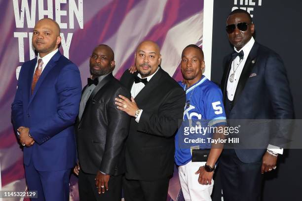 Kevin Richardson, Antron Mccray, Raymond Santana Jr., Korey Wise, and Yusef Salaam, collectively known as the "Central Park Five", attend the World...