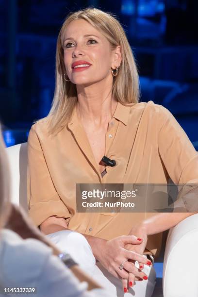 Alessia Marcuzzi during the Italian TV Show &quot;Domenica In&quot;, in Rome, Italy, on May 20, 2019.