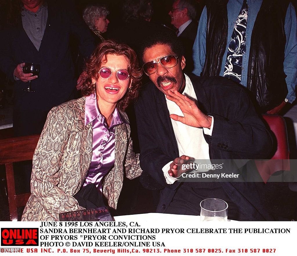 JUNE 1995. SANDRA BERNHEART AND RICHARD PRYOR CELEBRATE THE PUBLICATION OF PRYORS "PRYOR CONVICTIONS
