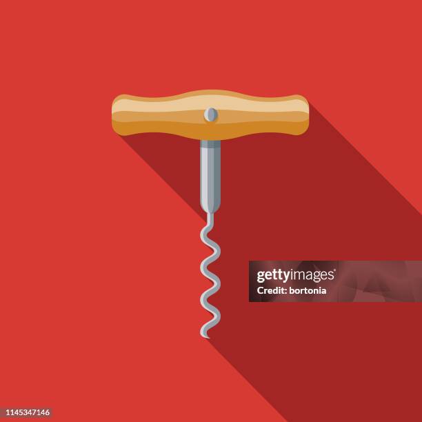 ilustrações, clipart, desenhos animados e ícones de ícone do corkscrew do vinho - abridor de garrafa