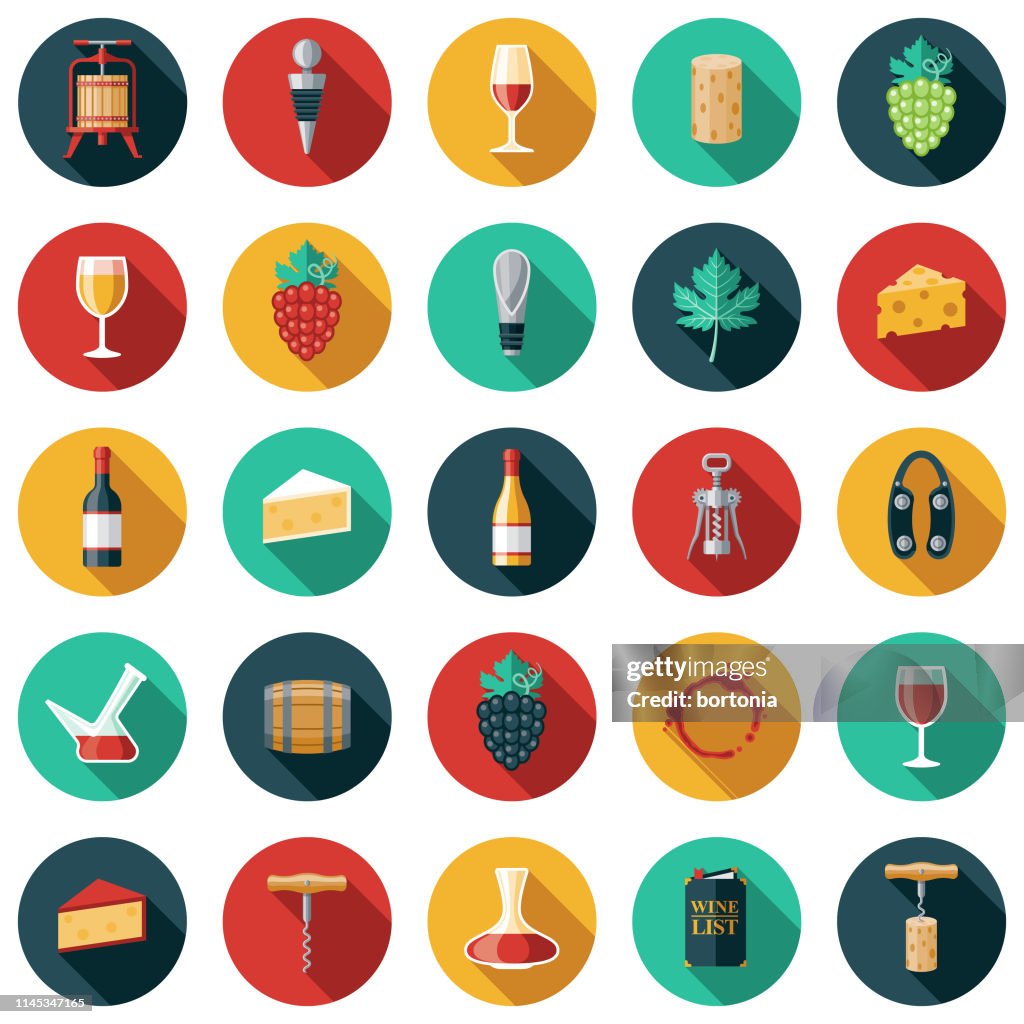 Wine Icon Set