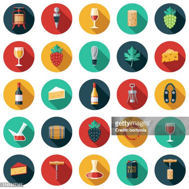 葡萄酒圖示套裝 - cork stopper 幅插畫檔、美工圖案、卡通及圖標