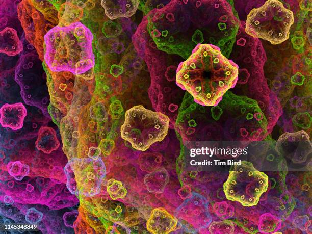 digitally generated fractal - bacteria cultures stock pictures, royalty-free photos & images