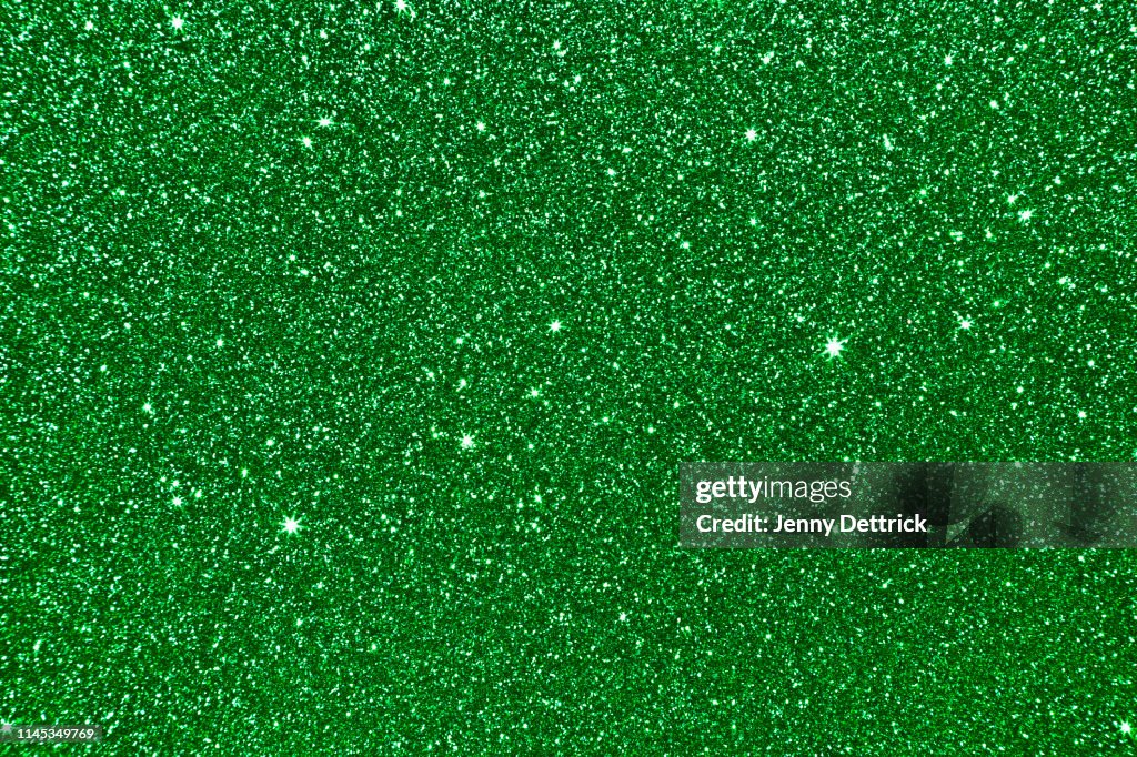 Green glitter background