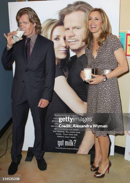 William H. Macy And Felicity Huffman Unveil "Got Milk?" and scholastic parent & child magazine "family of the year" held at The Zimmer Museum on May...