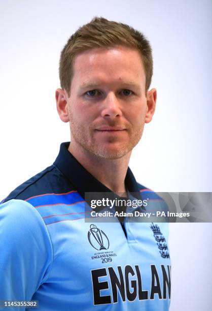 England's Eoin Morgan during the New Balance England Kit unveiling in St Katherines and Wapping, London.