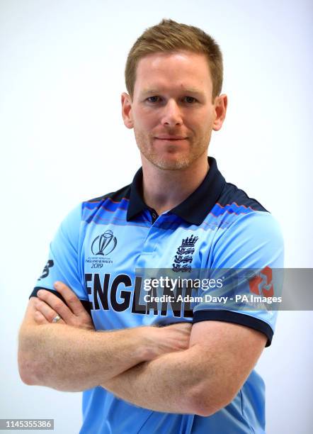 England's Eoin Morgan during the New Balance England Kit unveiling in St Katherines and Wapping, London.