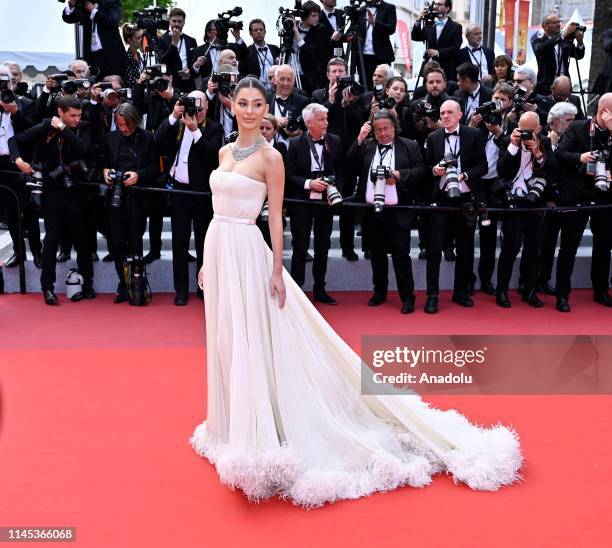 Model and actress Camila Morrone arrives for the screening of the film 'Once Upon A Time... In Hollywood' in competition at the 72nd annual Cannes...