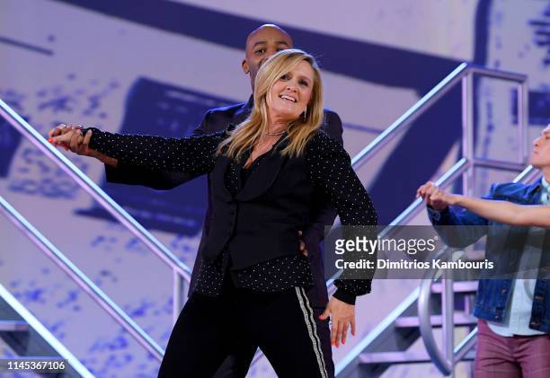 Brandon Victor Dixon and Samantha Bee during "Full Frontal With Samantha Bee" Not The White House Correspondents Dinner on April 26, 2019 in...