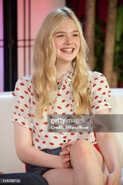 Actress Elle Fanning visits YoungHollywood.com at the Young Hollywood Studio on May 22, 2011 in Los Angeles, California.