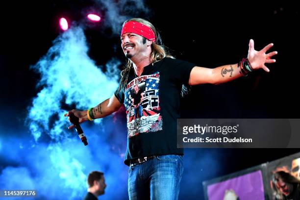 Musician Bret Michaels, singer of the band Poison, performs onstage during Day 1 of the 2019 Stagecoach Country Music Festival on April 26, 2019 in...