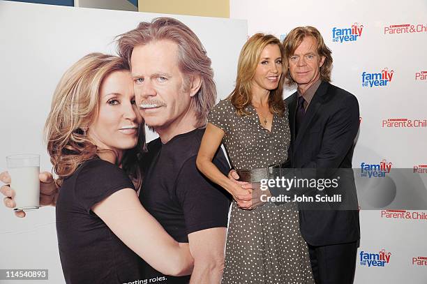 Actors Felicity Huffman and William H. Macy celebrate the second annual Got Milk? and Scholastic Parent and Child Magazine "Family of the Year"...