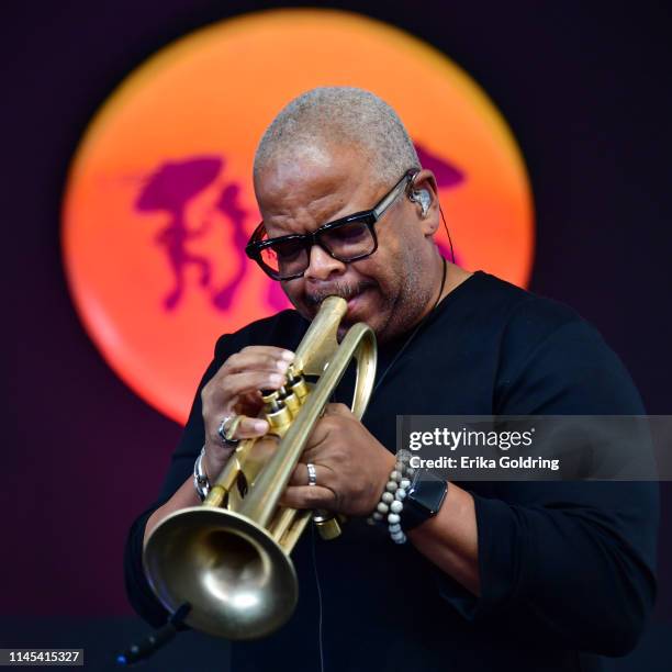 Terence Blanchard performs during the 2019 New Orleans Jazz & Heritage Festival 50th Anniversary at Fair Grounds Race Course on April 26, 2019 in New...