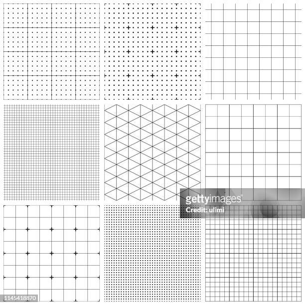 seamless graph paper - grid pattern stock illustrations