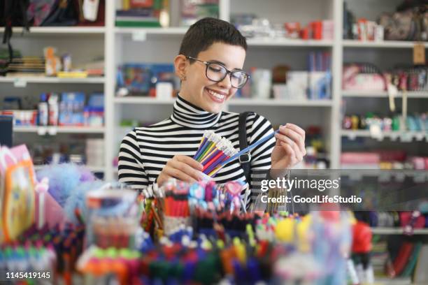 Buying School Supplies High-Res Stock Photo