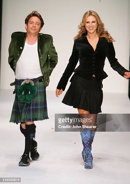 Chris Kattan and Sunshine Tutt during Johnnie Walker Presents "Dressed to Kilt" - Runway Show at Smashbox Studios in Los Angeles, California, United...