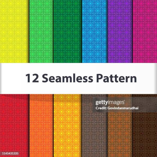 set of geometric patterns collection - flamingo pattern stock illustrations