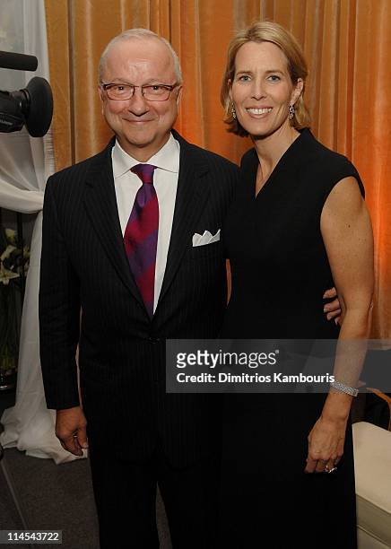 Wolf Hengst and Lisa Hughes during Conde Nast Traveler 19th Annual Readers Choice Awards - Green Room in New York City, New York, United States.