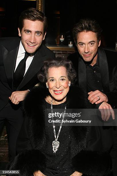 Jake Gyllenhaal, Kitty Carlisle Hart and Robert Downey Jr.