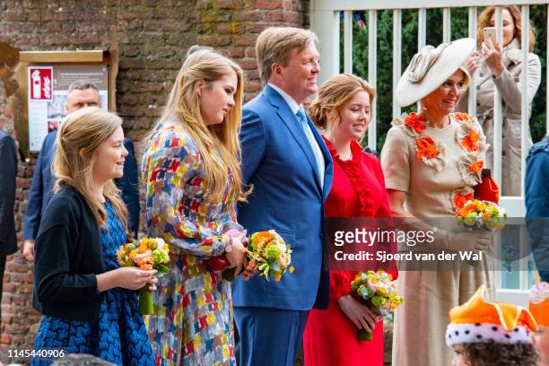 King Willem Alexander of the Netherlands , Queen Maxima of the Netherlands and their children Princess Catharina-Amalia of the Netherlands , Princess...