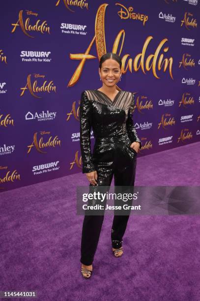 Christina Milian attends the World Premiere of Disneys "Aladdin" at the El Capitan Theater in Hollywood CA on May 21 in the culmination of the...