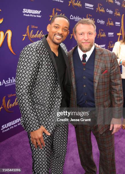 Will Smith and Director Guy Ritchie attend the World Premiere of Disneys "Aladdin" at the El Capitan Theater in Hollywood CA on May 21 in the...