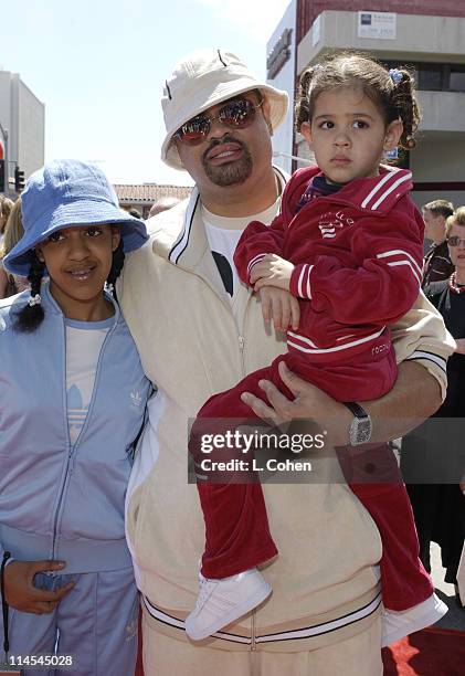 Heavy D & daughter during "Daddy Day Care" Premiere Benefiting the Fulfillment Fund at Mann National - Westwood in Westwood, California, United...