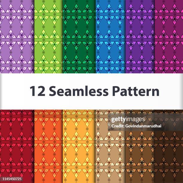 set of geometric patterns collection - flamingo pattern stock illustrations