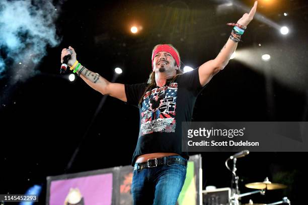 Musician Bret Michaels, singer of the band Poison, performs onstage during Day 1 of the 2019 Stagecoach Country Music Festival on April 26, 2019 in...