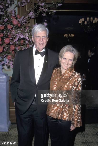 George Plimpton & wife Sarah during 2002 PEN Literary Gala at Pierre Hotel in New York City, NY, United States.