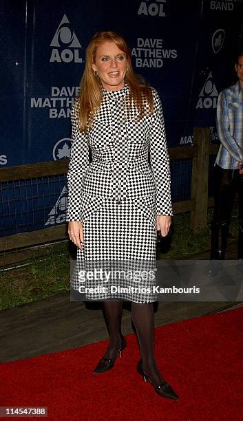Sarah Ferguson, Duchess of York during Dave Matthews Band In Central Park - The AOL Concert For Schools - Red Carpet at The Great Lawn, Central Park...