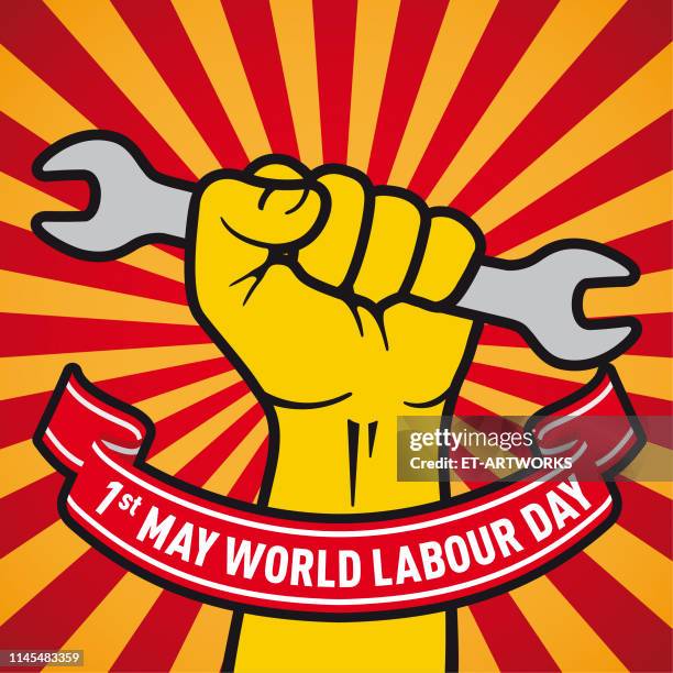 vector 1st may world labour day - construction workers break stock illustrations