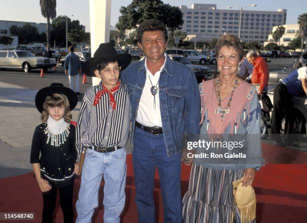 Frankie Avalon and family during SHARE "40 Years of SHARE" Celebration at Santa Monica Civic Auditorium in Santa Monica, California, United States.