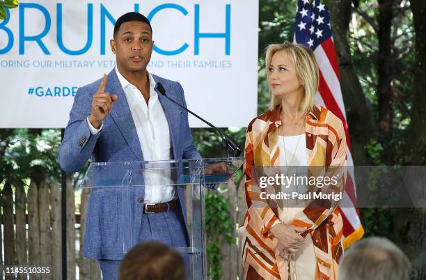 Don Lemon and Hilary Rosen speak at the 26th Annual White House Correspondents' Weekend Garden Brunch at the Beall-Washington House on April 27, 2019...