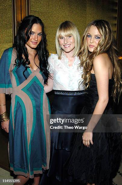 Jadan Huter, Amy Astley and Riley Keough during 2004 New Yorkers for Children Annual Fall Benefit at Cipriani in New York City, New York, United...