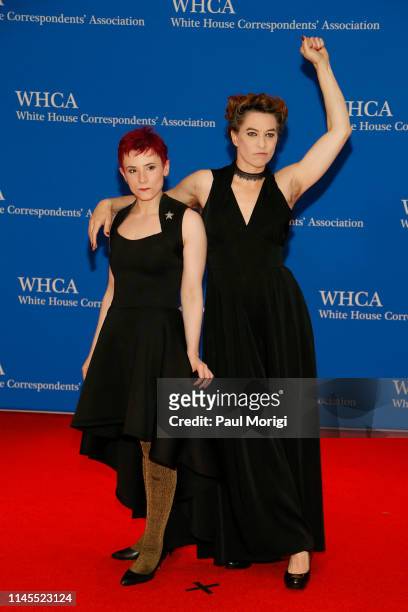 Laurie Penny and Amanda Palmer attends the 2019 White House Correspondents' Association Dinner at Washington Hilton on April 27, 2019 in Washington,...