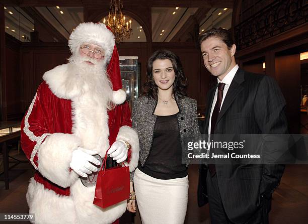 The Cartier Santa, Rachel Weisz and Frederic De Narp, President and CEO of Cartier