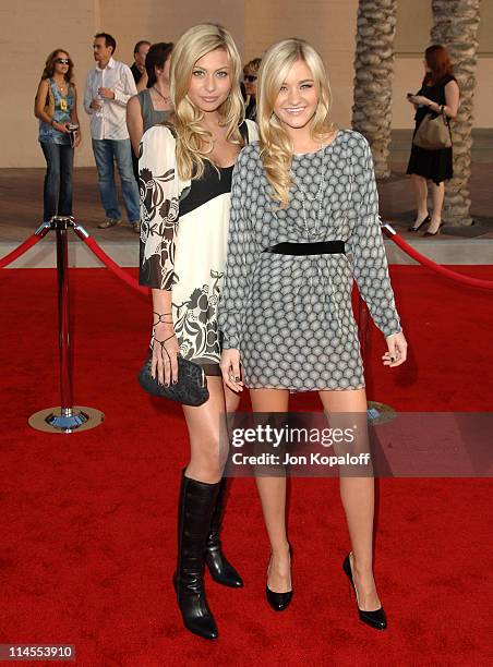 Aly Michalka and AJ Michalka of Aly & AJ during 2006 American Music Awards - Arrivals at Shrine Auditorium in Los Angeles, California, United States.