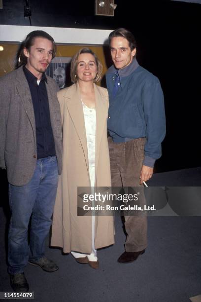 Ethan Hawke, Sinead Cusack and Jeremy Irons during "Waterland" Premiere - October 12, 1992 at Bruno Walter Auditorium in New York City, New York,...