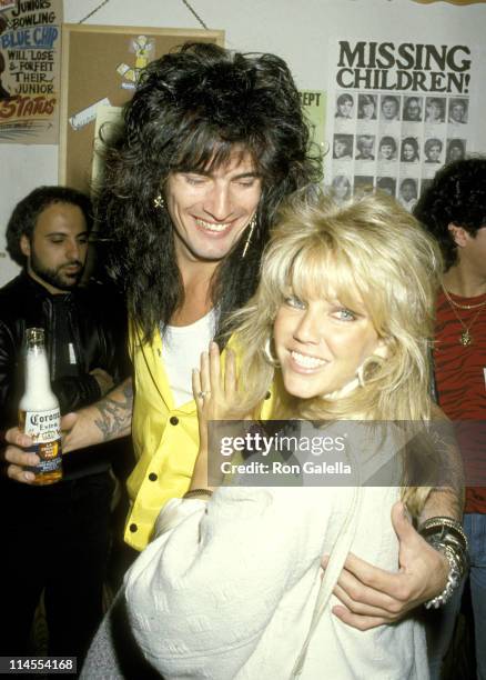 Tommy Lee and Heather Locklear during 4th Annual Rock & Bowl Tournament For The T.J. Martel Foundation at Calabasas Country Club in Calabasas,...