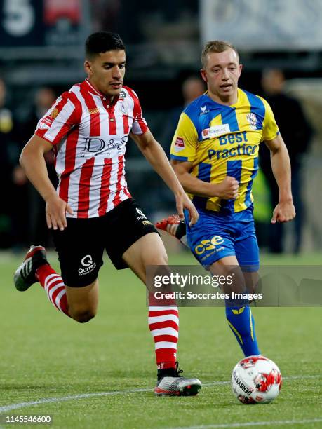 Abdou Harroui of Sparta Rotterdam, Olivier Rommens of TOP Oss during the Dutch Keuken Kampioen Divisie match between Sparta v TOP Oss at the Sparta...