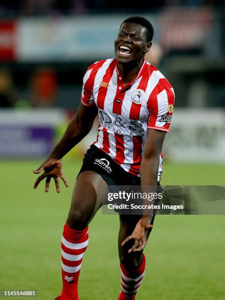 Ragnar Ache of Sparta Rotterdam celebrates goal during the Dutch Keuken Kampioen Divisie match between Sparta v TOP Oss at the Sparta Stadium Het...